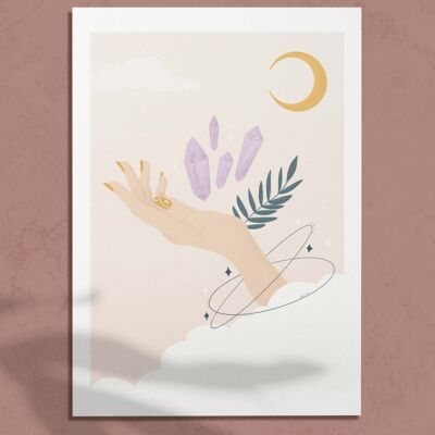 Illustration “Main magique” - Carte postale