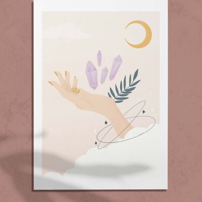 Illustrazione “Mano magica” - Cartolina