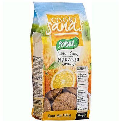 Galletas Santiveri Cookisanas Naranja 150g