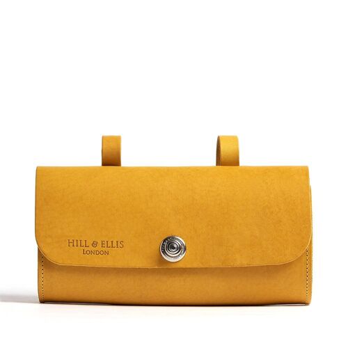 Mustard Yellow Leather Saddle Bag