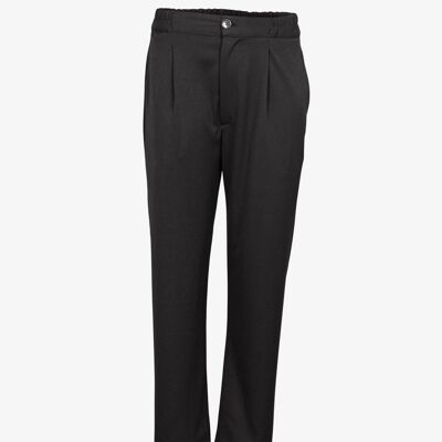 Pantaloni plissettati in gabardine nero