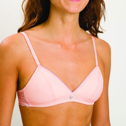 Soutien-gorge triangle rose poudré Camélia