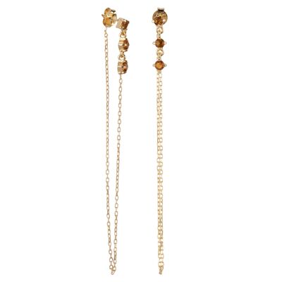 Boucles d'oreilles Azra citrine