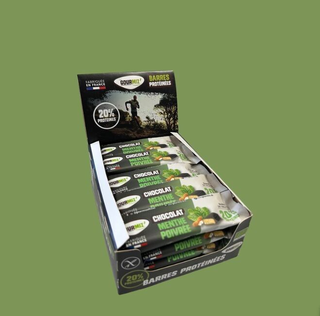 Proteinriegel mit Schokolade und Früchten – Schokolade, Menthol