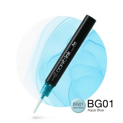 Ricarica di inchiostro COPIC per pennarelli colorati - (BG-01) Blu acqua, per arte e artigianato, colorazione, grafica, evidenziatori, design, anime, professionisti e principianti, materiali artistici e libri da colorare