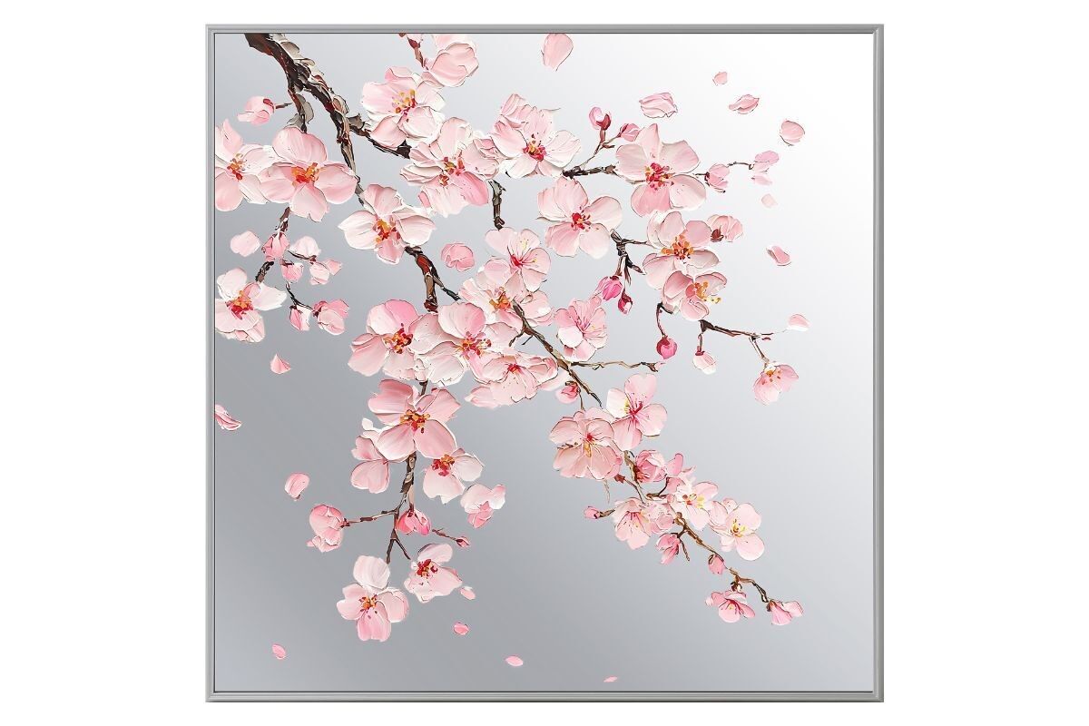 MI01063 - SPECCHIO DECORATIVO CON FIORI DI CILIEGIO - BELLE ARTI