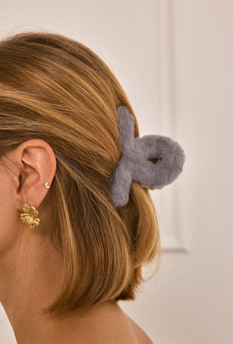 Fermaglio per capelli in pelliccia sintetica YH202YJ