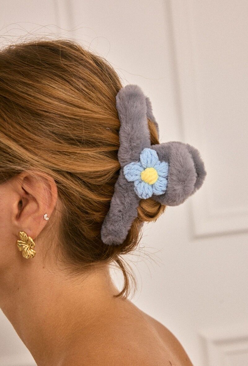 Fermaglio per capelli in pelliccia sintetica YH203YJ