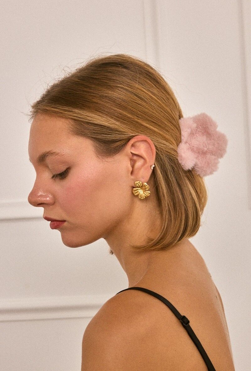 Fermaglio per capelli in pelliccia sintetica YH205YJ