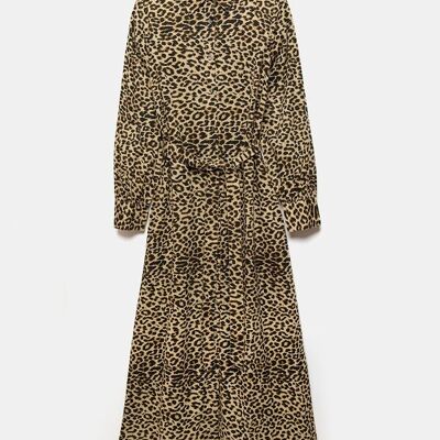 Animal-Print Shirt Dress