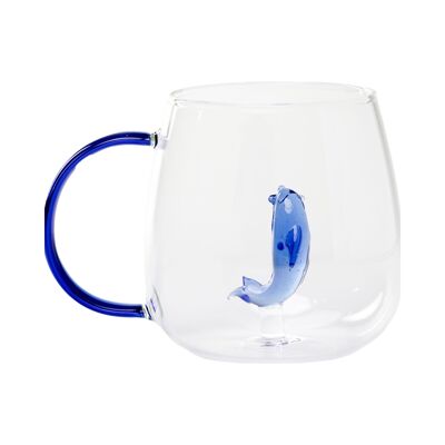 Tasse en verre Blue Dolphin