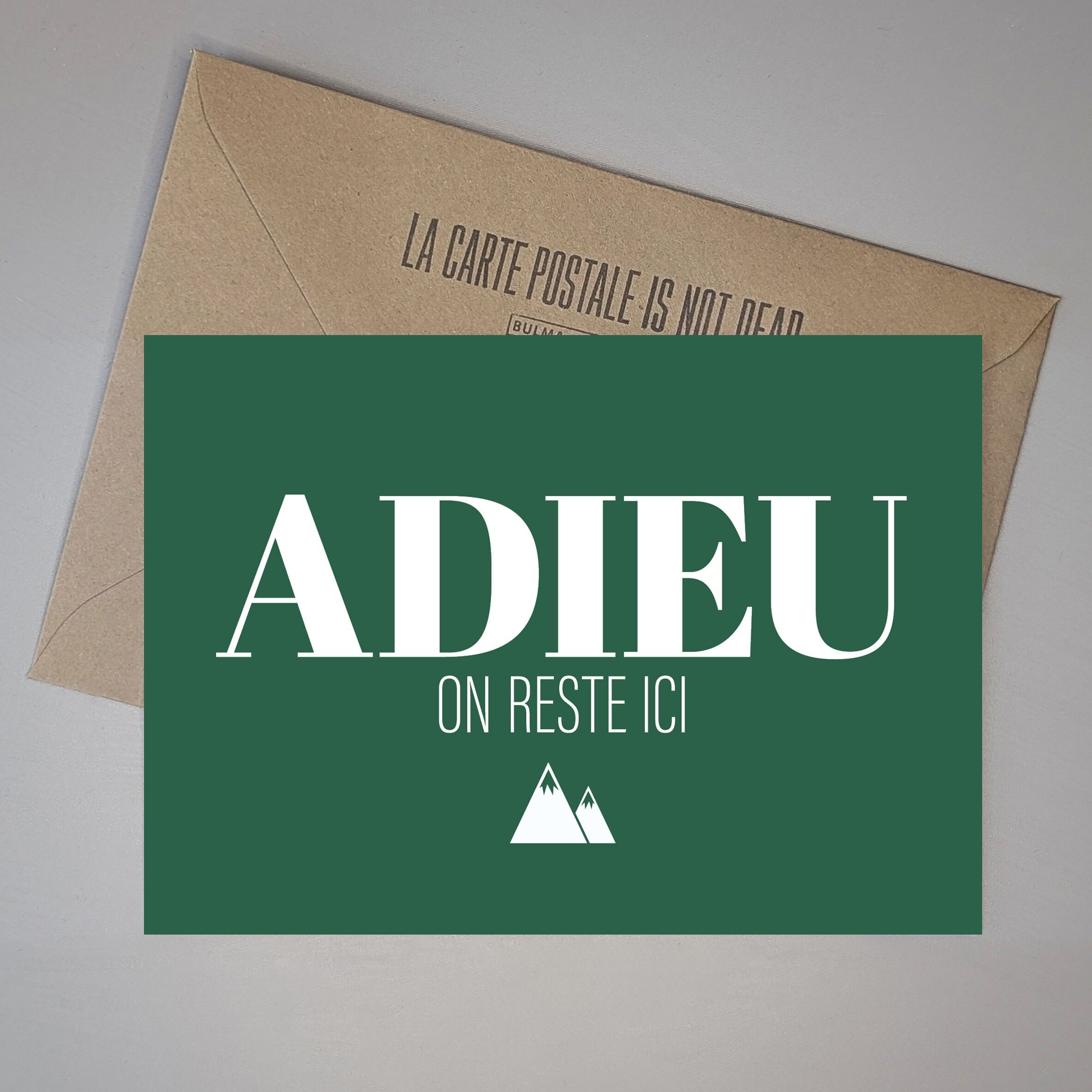 Biglietto "Vacanza" - Inverno: Arrivederci, restiamo in montagna (con busta)