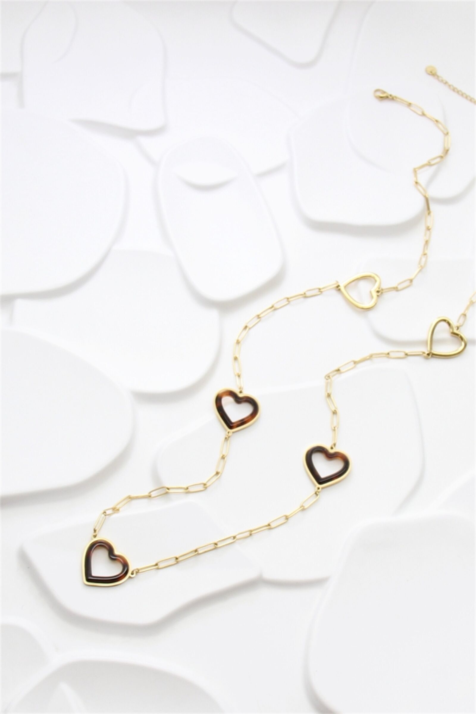 Collana lunga in acciaio inossidabile e tartaruga con cuore – Eleganza alla moda