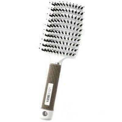 Brosse à cheveux anti-emmêlement blanche