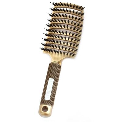 Anti tangle hair brush gold