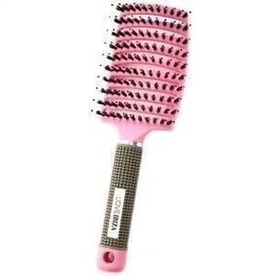 Brosse à cheveux anti-emmêlement rose