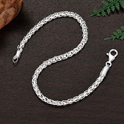 Klassisches Drachenkettenarmband aus Sterlingsilber