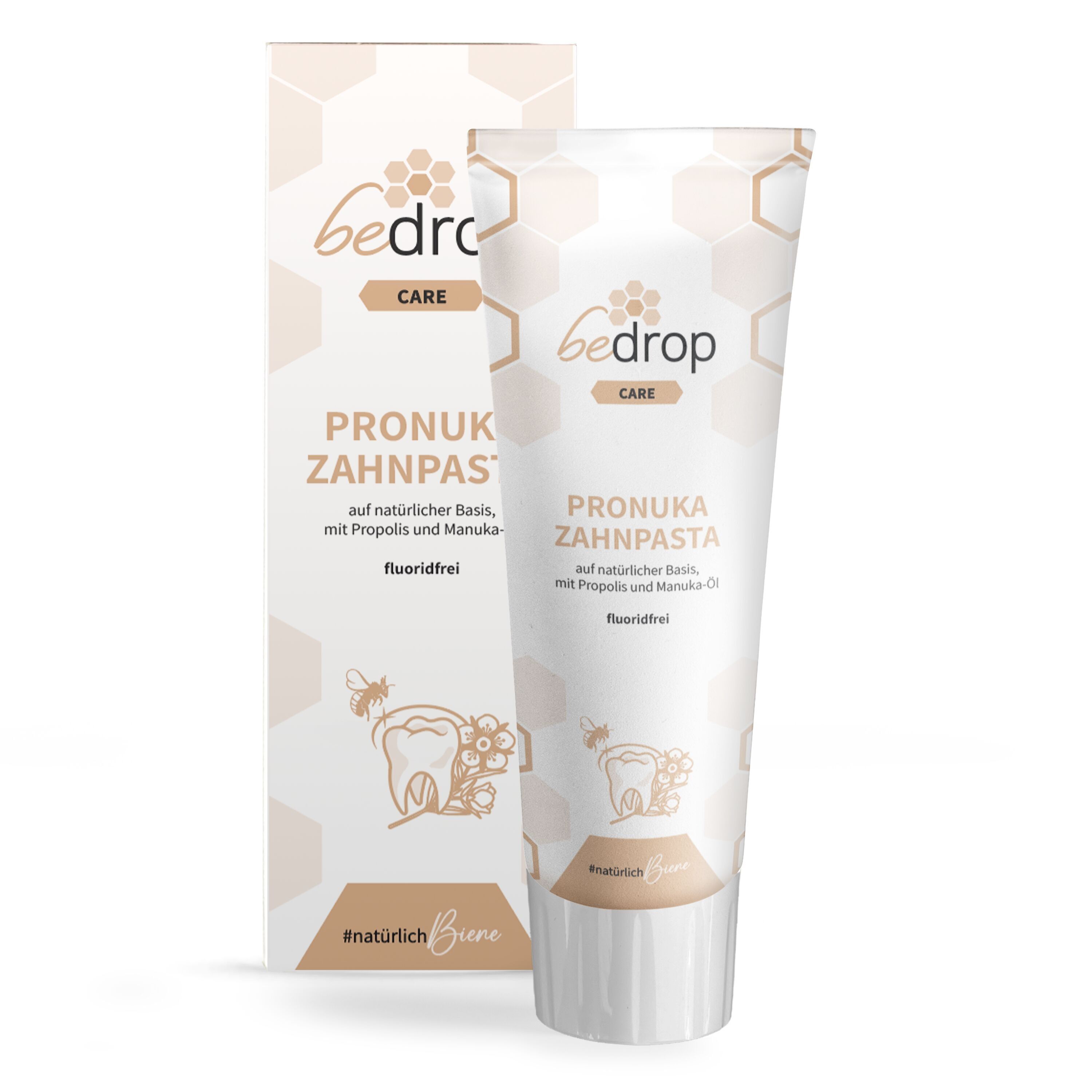 Pronuka Zahnpasta / Zahncreme mit Propolis & Manuka-Öl, fluoridfrei & natürlich - 75ml