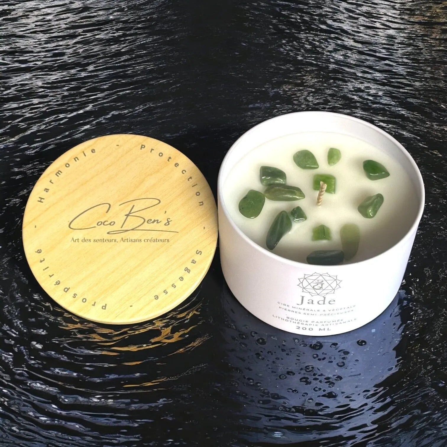 Lithotherapy Candle - Jade - 200 ML