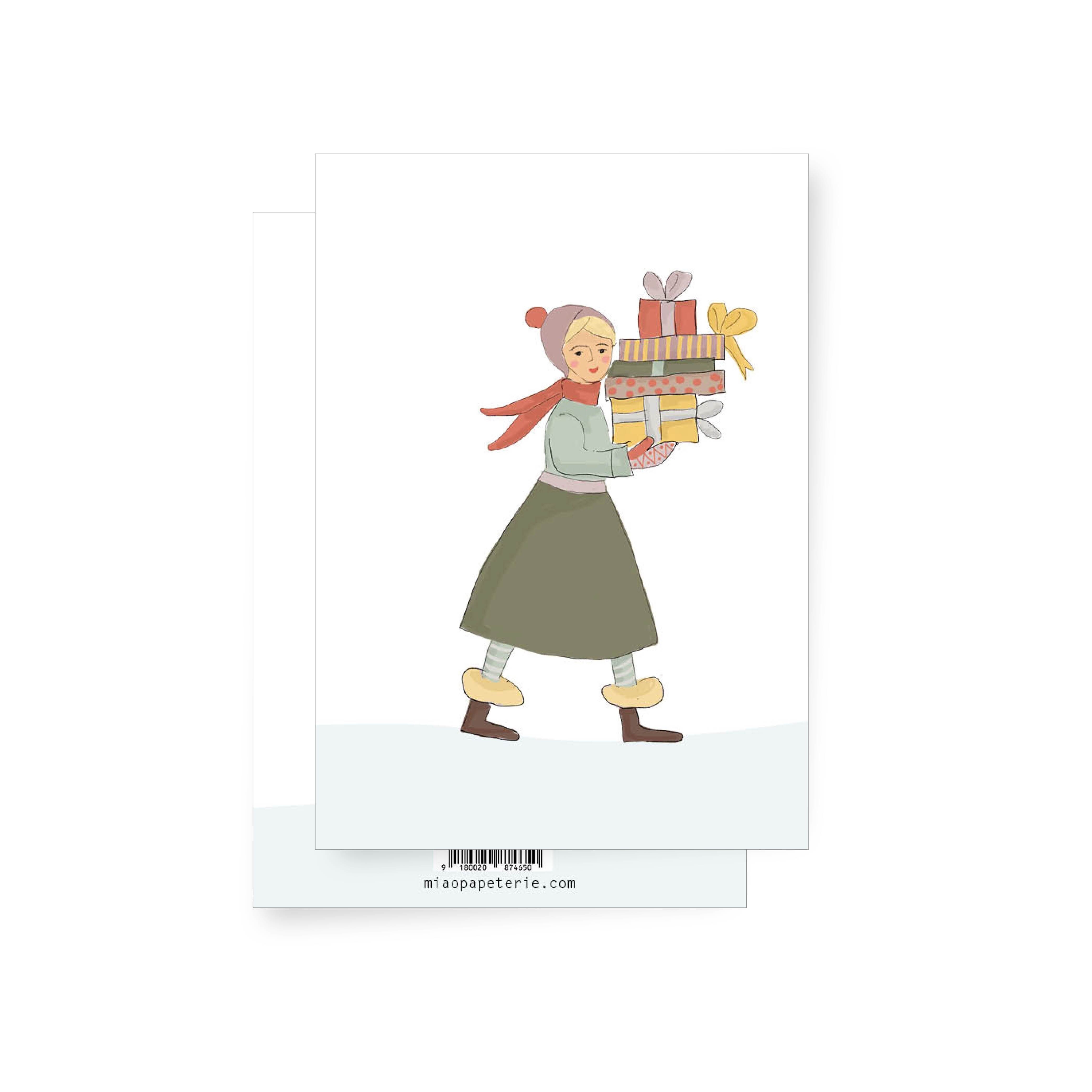 Pacchetti natalizi | Biglietto pieghevole