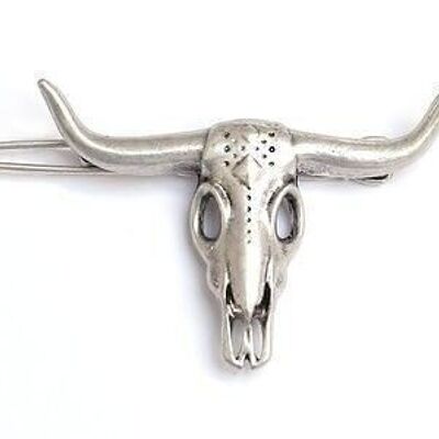 Buffalo hair clip silver