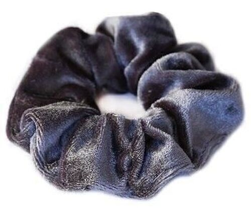 Velvet scrunchie Grey/blue
