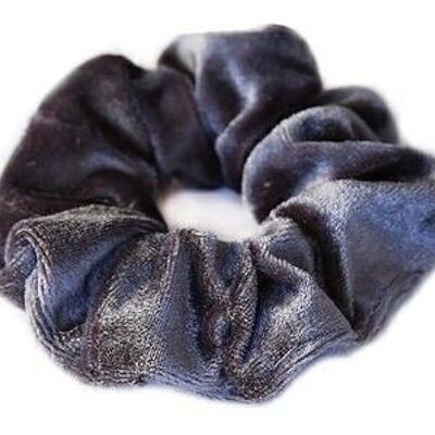 Scrunchie de terciopelo Gris / azul