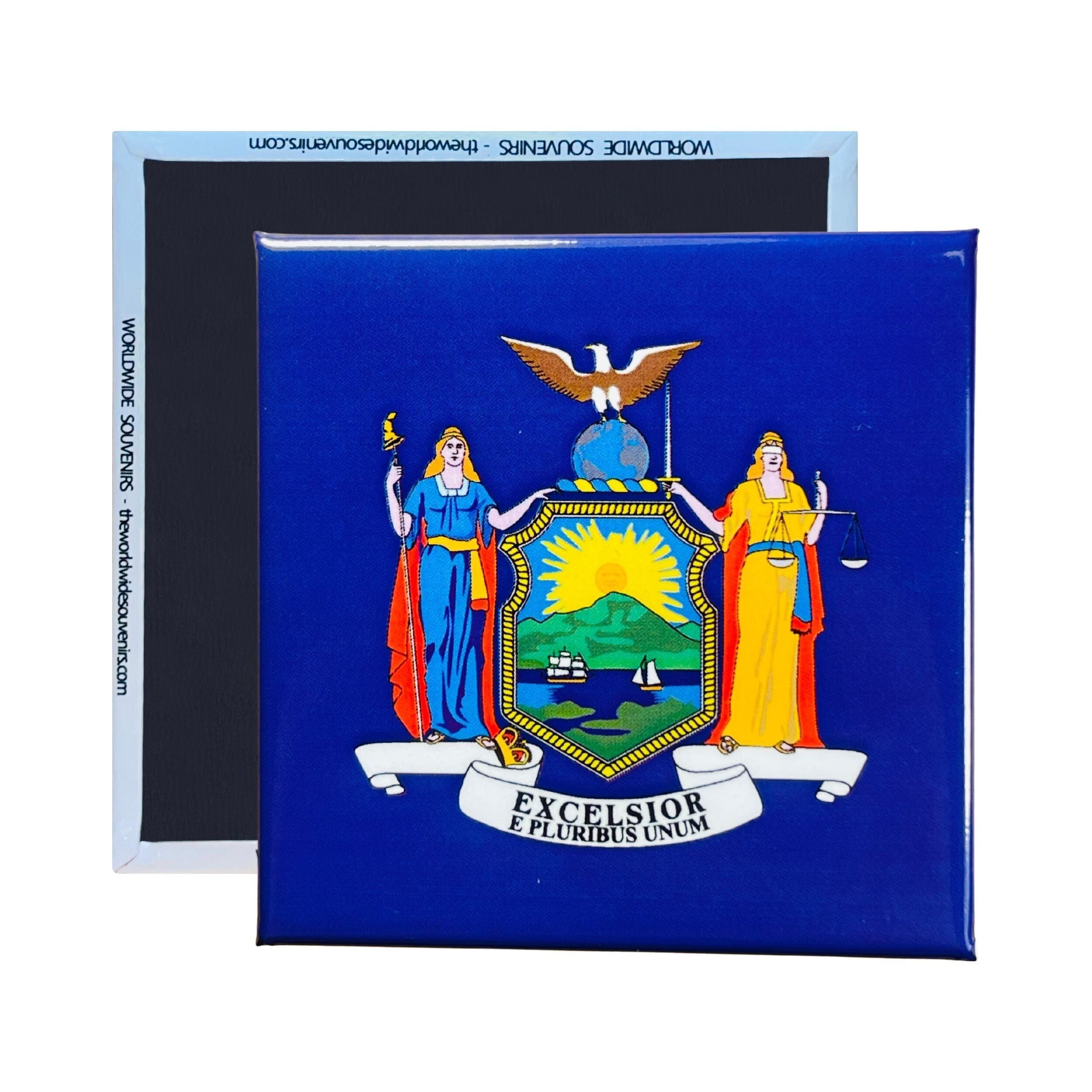 Square Magnet - State Flag NEW YORK - USA