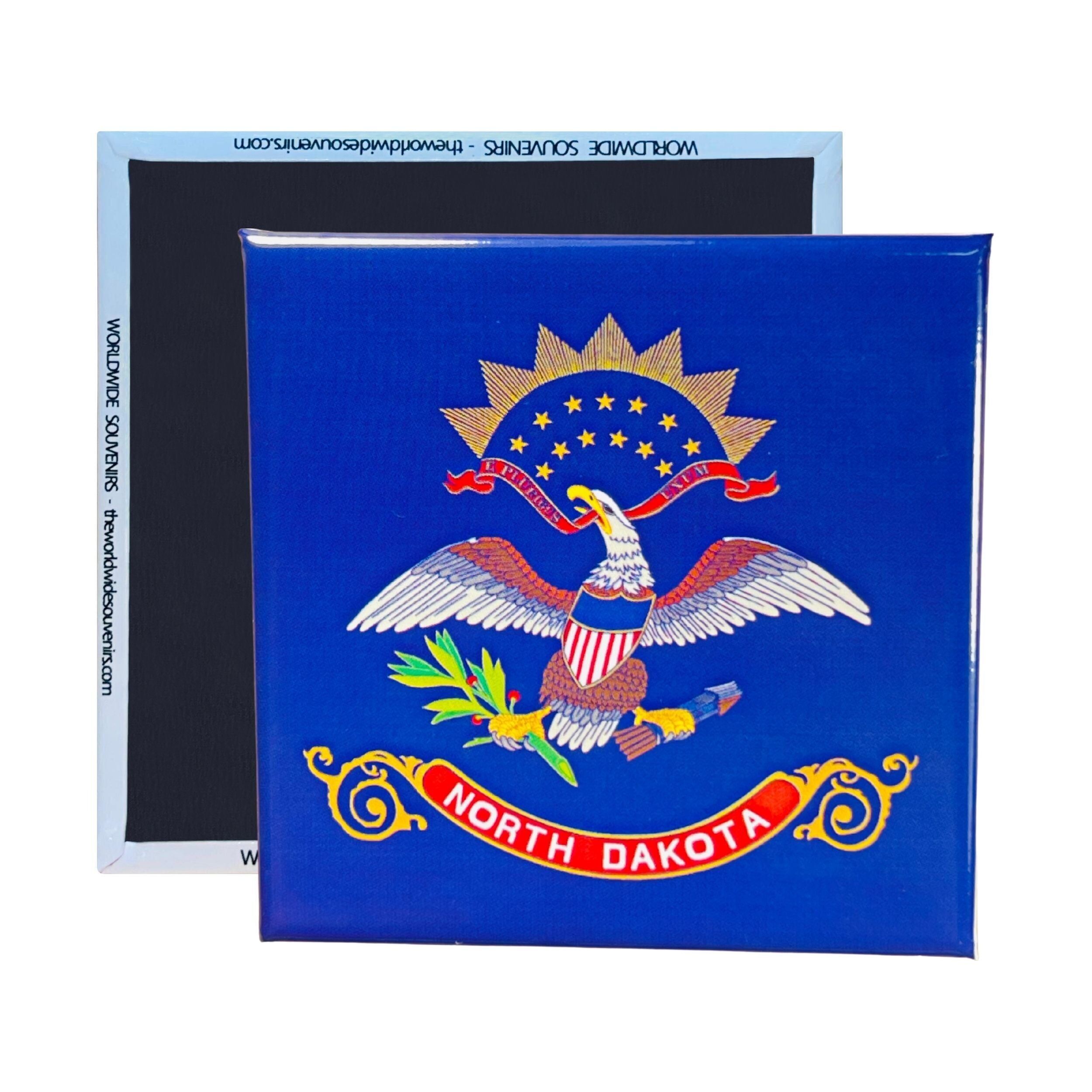 Square Magnet - State Flag NORTH DAKOTA - USA