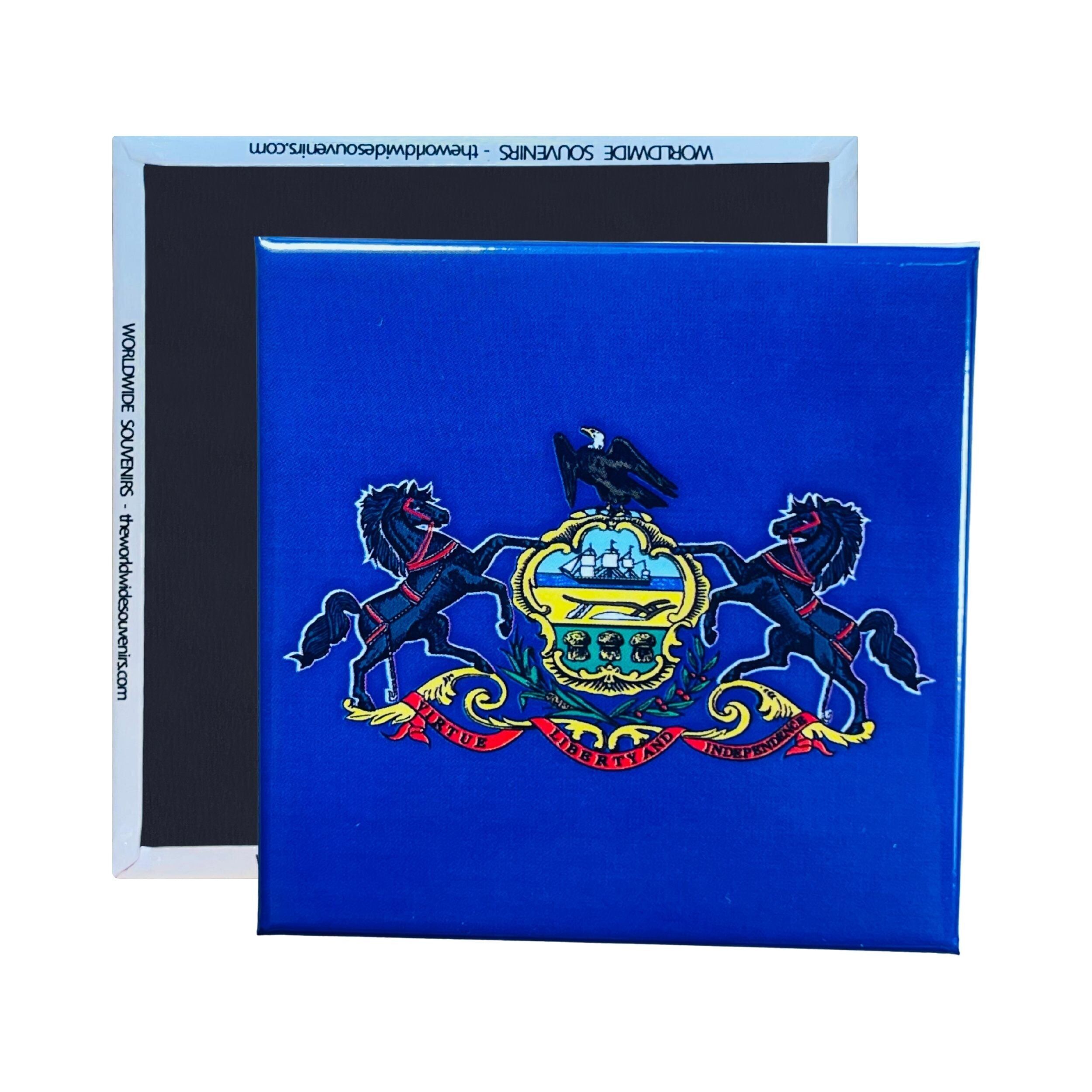 Square Magnet - State Flag PENNSYLVANIA - USA