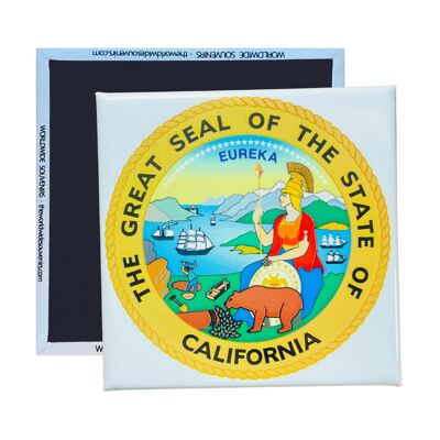Magnete quadrato - Sigillo di Stato CALIFORNIA - USA