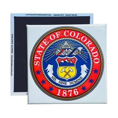 Magnete quadrato - Sigillo di Stato COLORADO - USA