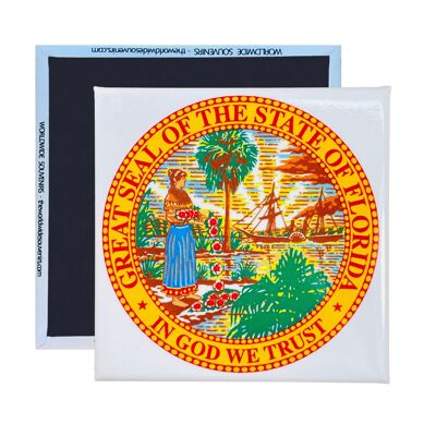 Magnete quadrato - Sigillo di Stato FLORIDA - USA