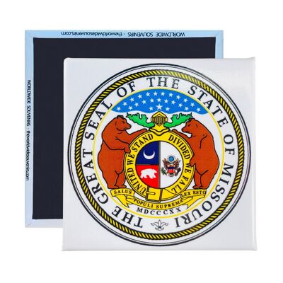 Aimant carré - Sceau d'État du Missouri - États-Unis