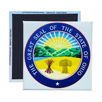 Magnete quadrato - Sigillo di Stato OHIO - USA