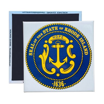 Magnete quadrato - Sigillo di Stato RHODE ISLAND - USA