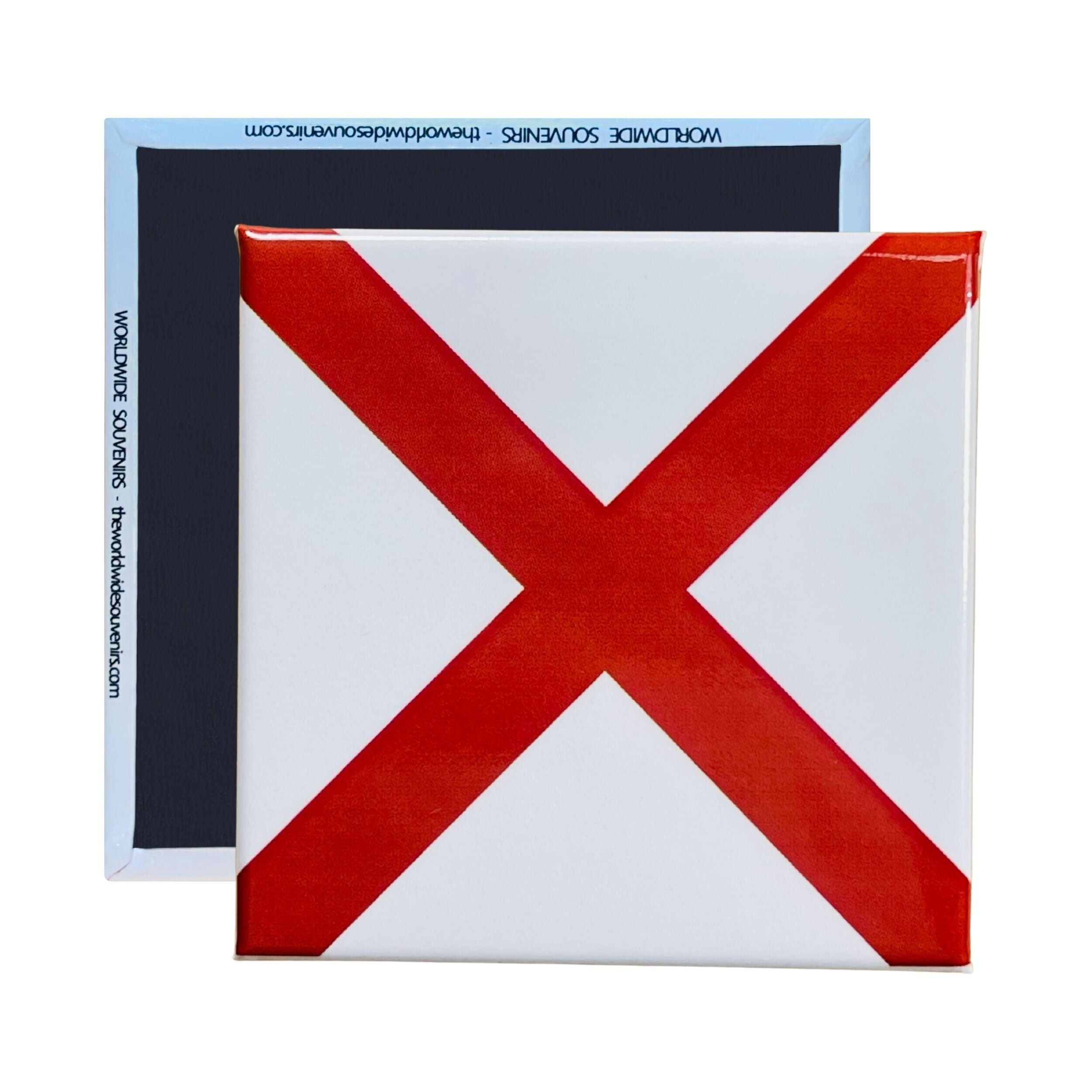 Quadratischer Magnet - Staatsflagge ALABAMA - USA