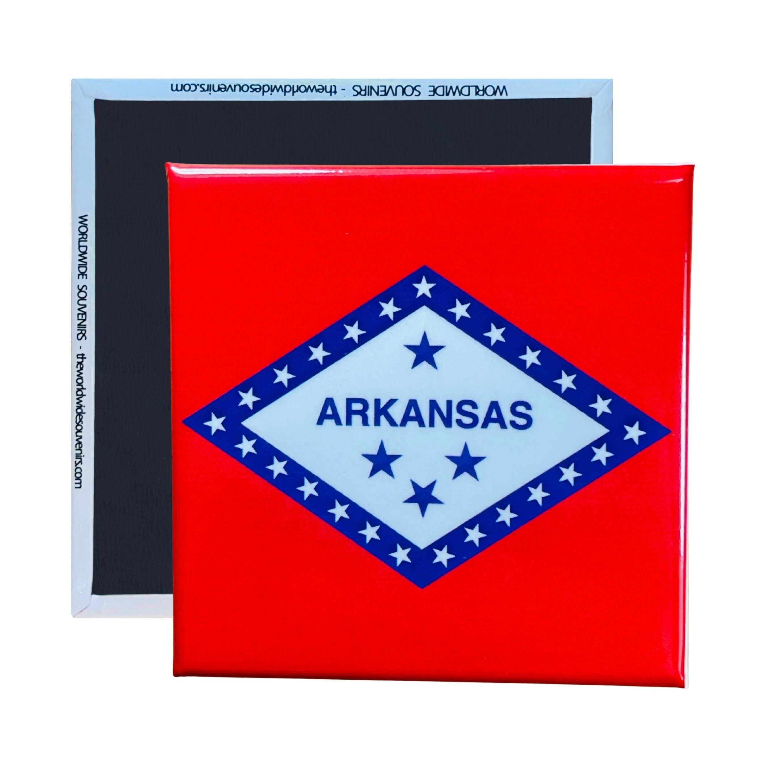 Quadratischer Magnet - Staatsflagge ARKANSAS - USA