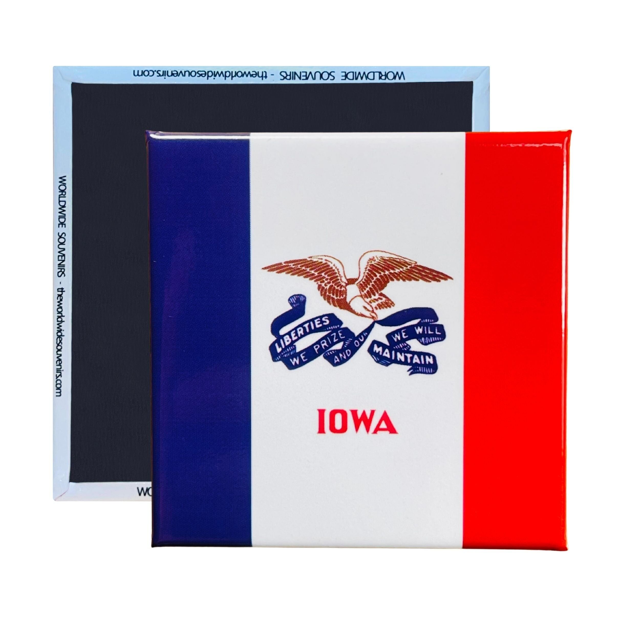 Square Magnet - State Flag IOWA - USA