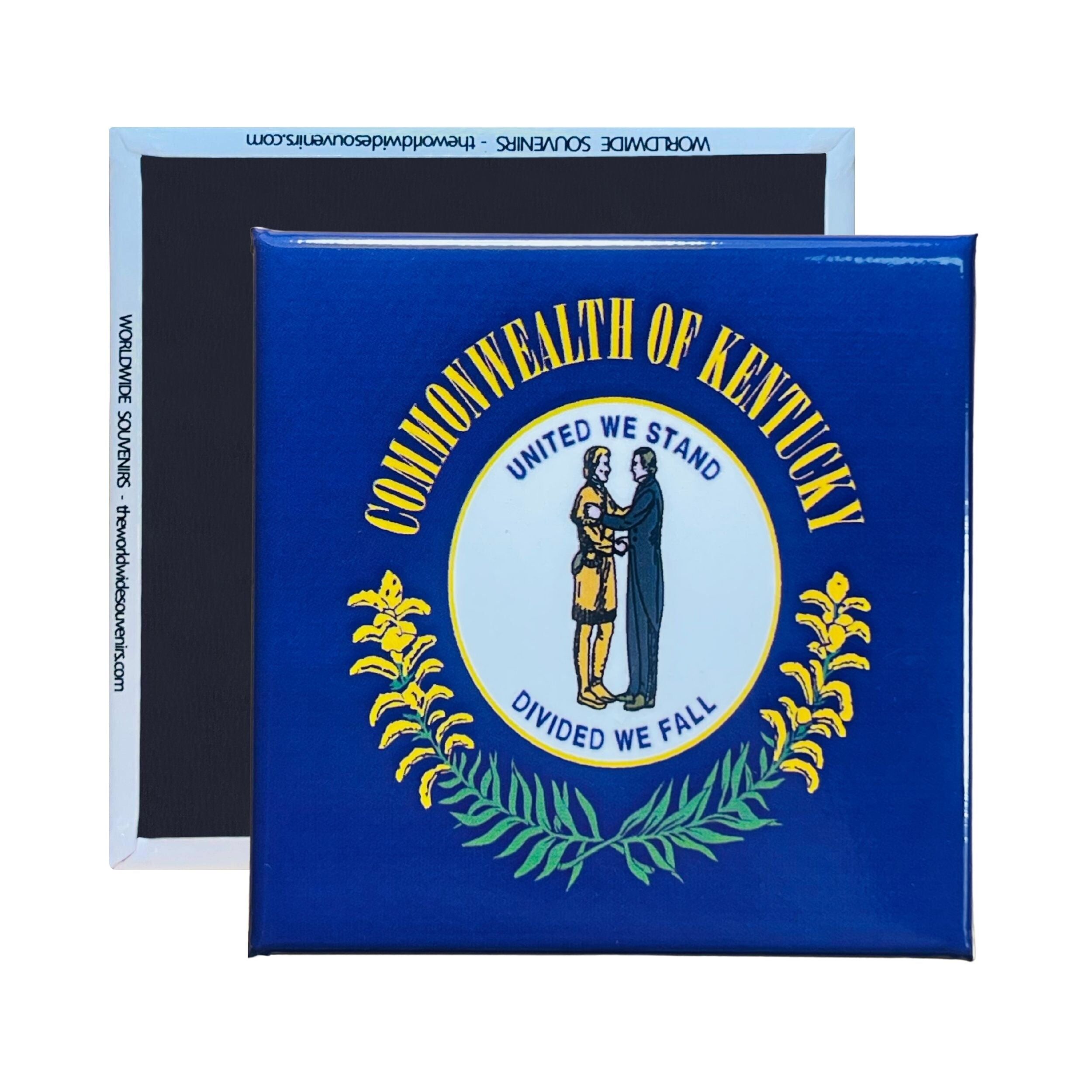 Quadratischer Magnet - Staatsflagge KENTUCKY - USA