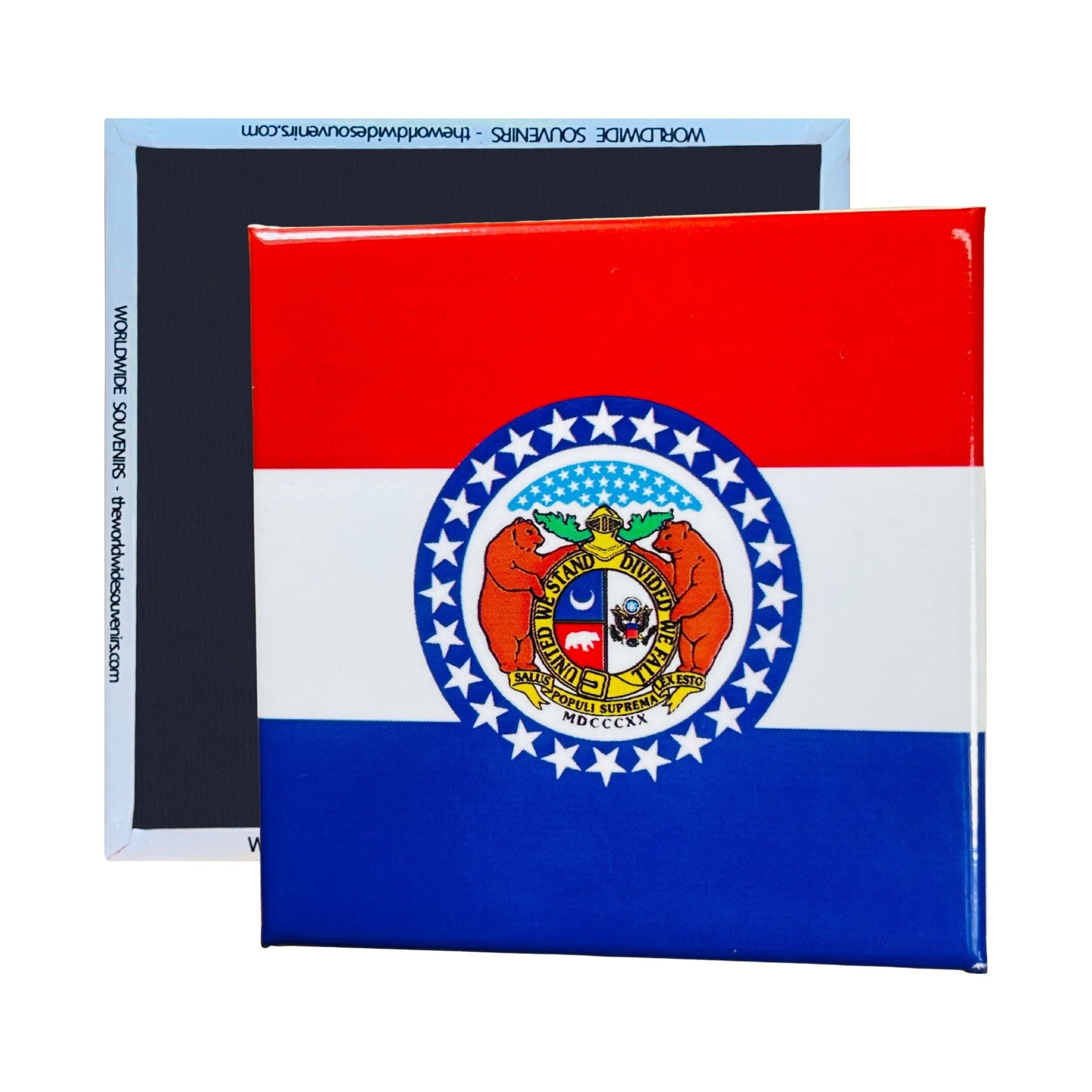 Quadratischer Magnet - Staatsflagge MISSOURI - USA