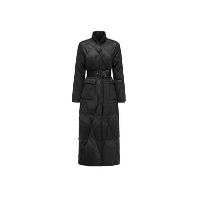 Manteau en duvet chaud à col montant long(Noir et Beige)