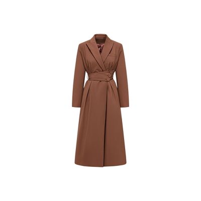 Élégant Commuter tempérament Long Slim Down Jacket( Noir et Brun et Rouge)