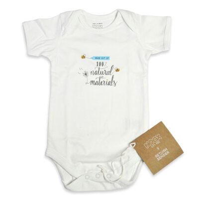 Baby onesie "Made out of 100% natural materials"