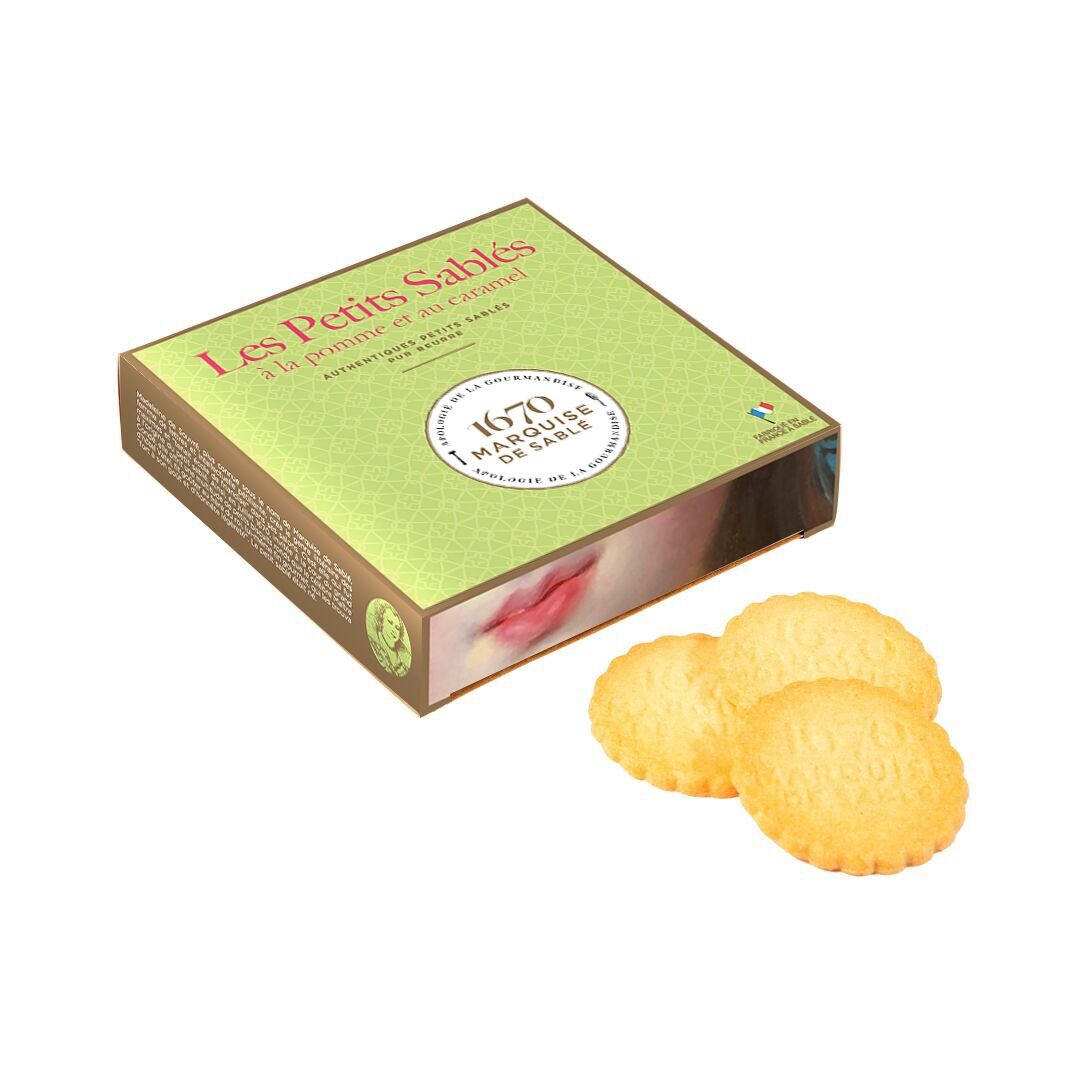 Karamell-Apfel-Shortbread-Kekse – 100-g-Kartonverpackung – Valentinstag