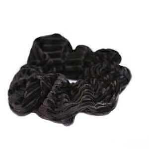 Velvet rib scrunchie black