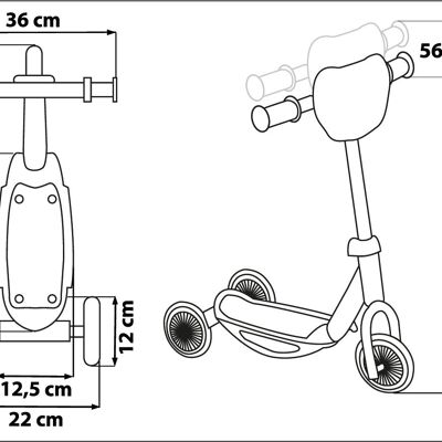 Trottinette à 3 roues Frozen pour bébé