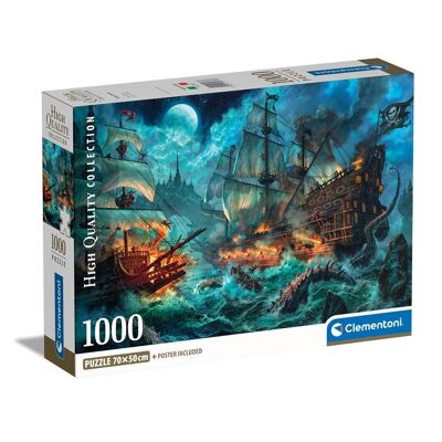 Clementoni 39777 - 1000 pieces puzzle - High Quality Collection - Compact - Battle of the Ships
