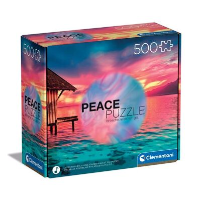 Clementoni 35120 - Puzzle 500 pièces - Puzzle Paix - Vivre le présent