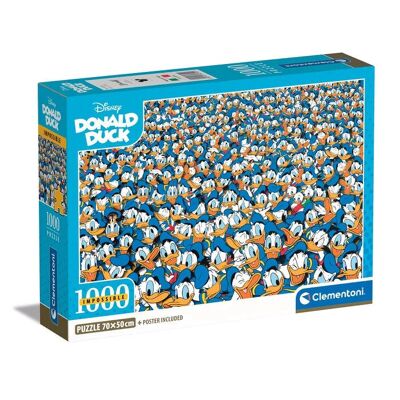 Puzzle 1000 pièces Impossible Disney Compact - Donald Duck